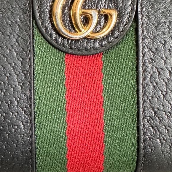 Genuine Gucci Web Ophidia black leather zip around wallet organizer - Picture 10 of 16